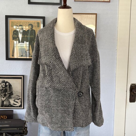 Frenchi Tweed Jacket Black and White size Small - Picture 2 of 14